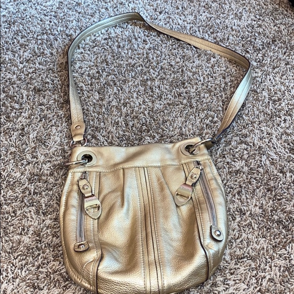 B.makowski Gold Crossbody shoulder strap